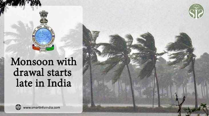 India's monsoon starts delayed retreat