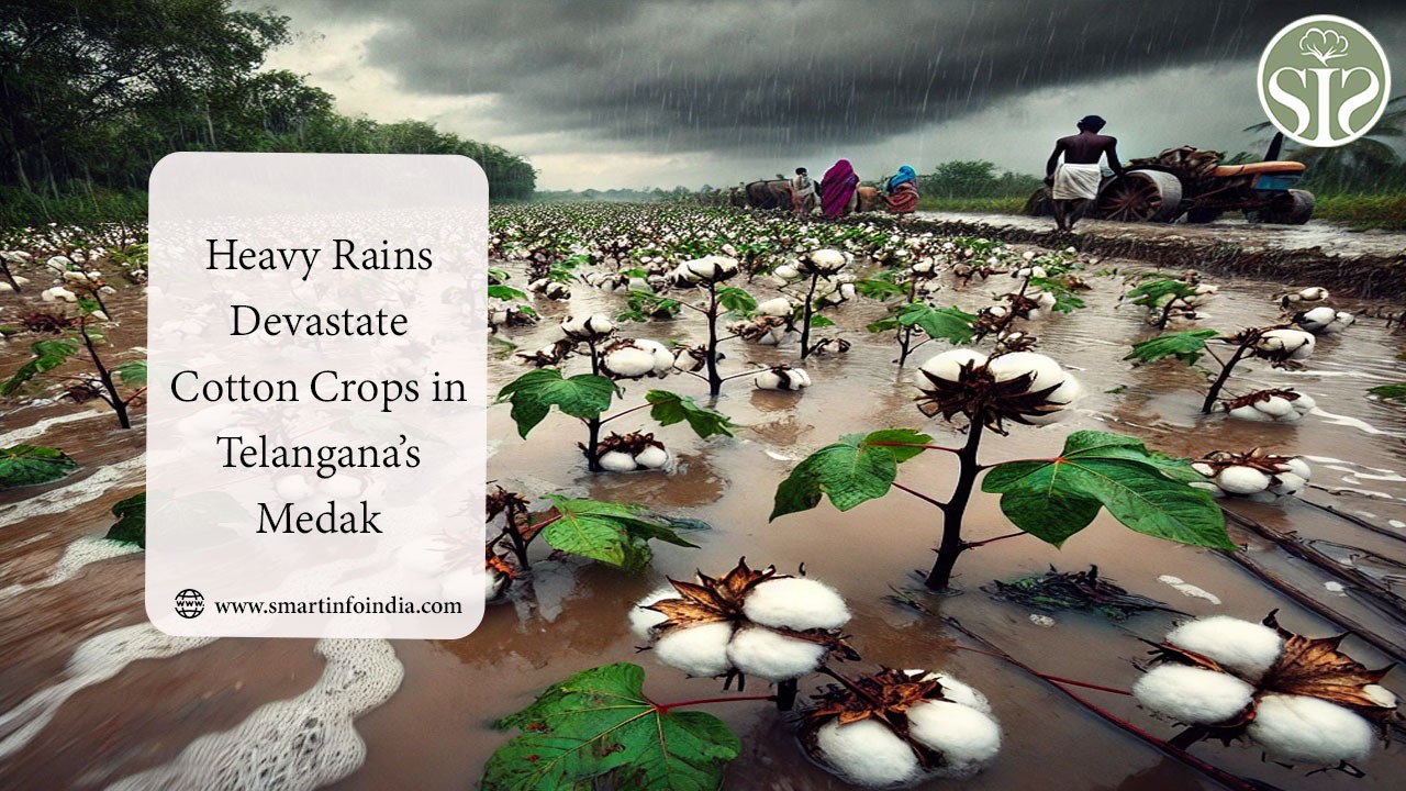 Cotton Crops in Medak, Telangana, Are Devastated by Heavy Rains
