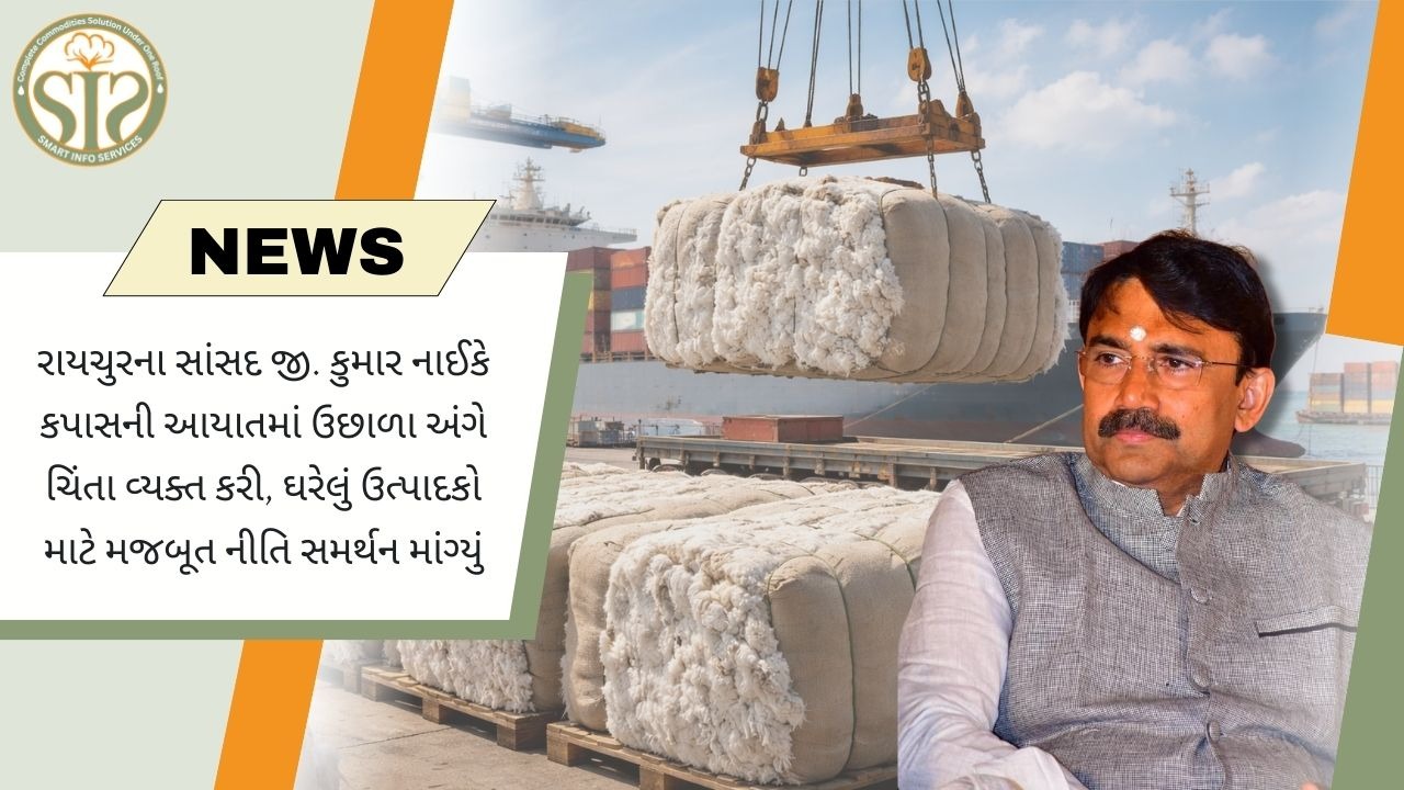 કપાસની આયાત વધારવા પર એમ.પી. કુમાર નાઈકે ચિંતા વ્યક્ત કરી હતી