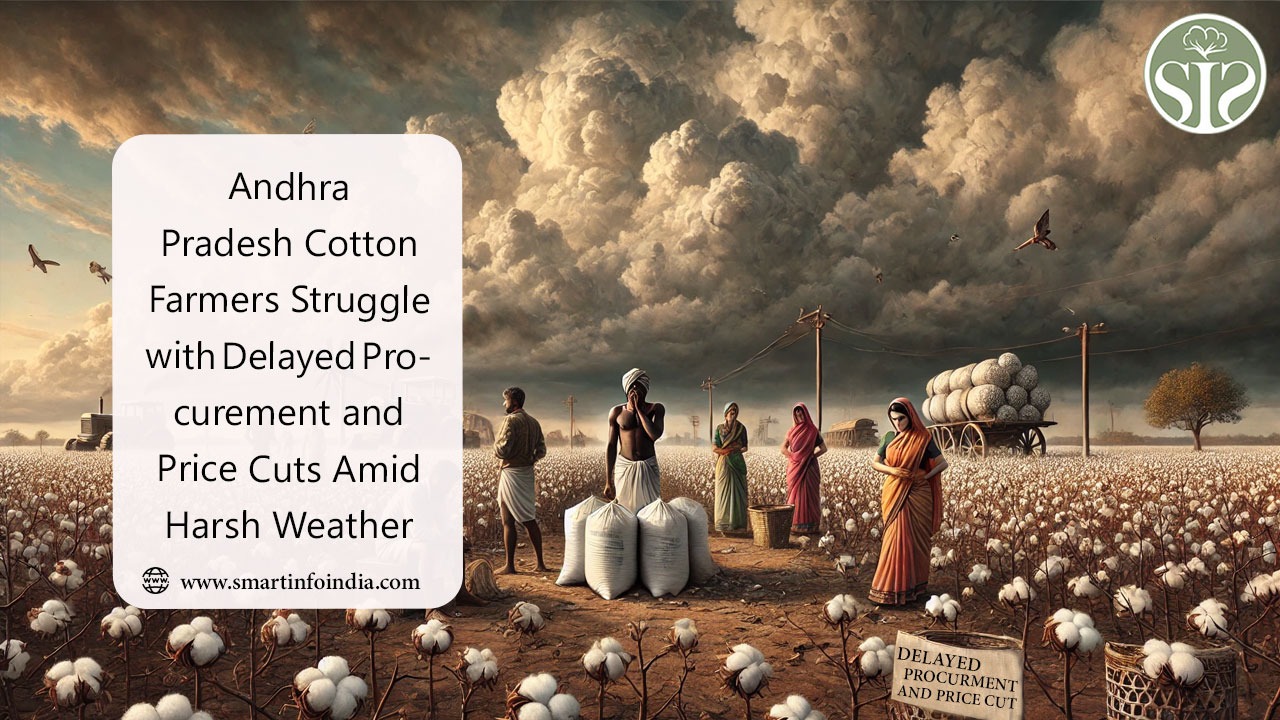 Andhra Pradesh cotton farmers grapple with delayed procurement and price cuts amid harsh weather