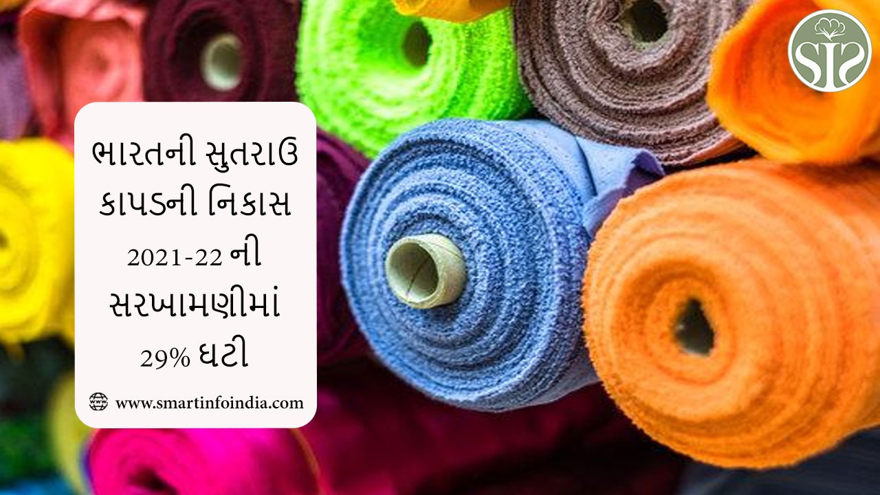 ભારતની સુતરાઉ કાપડની નિકાસ 2021-22ની સરખામણીમાં 29% ઘટી