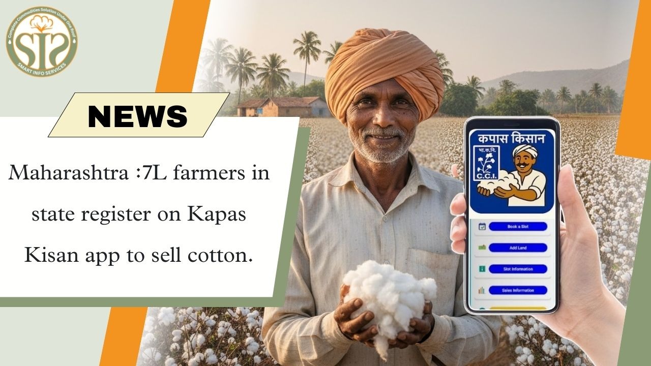 "7 lakh cotton farmers in Maharashtra are registered on the cotton farmer app."