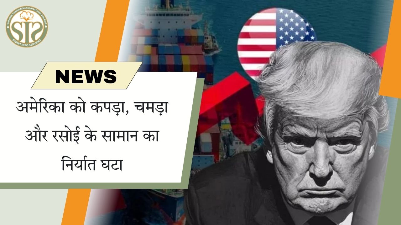 अमेरिका को कपड़ा-चमड़ा-रसोई सामान निर्यात में गिरावट