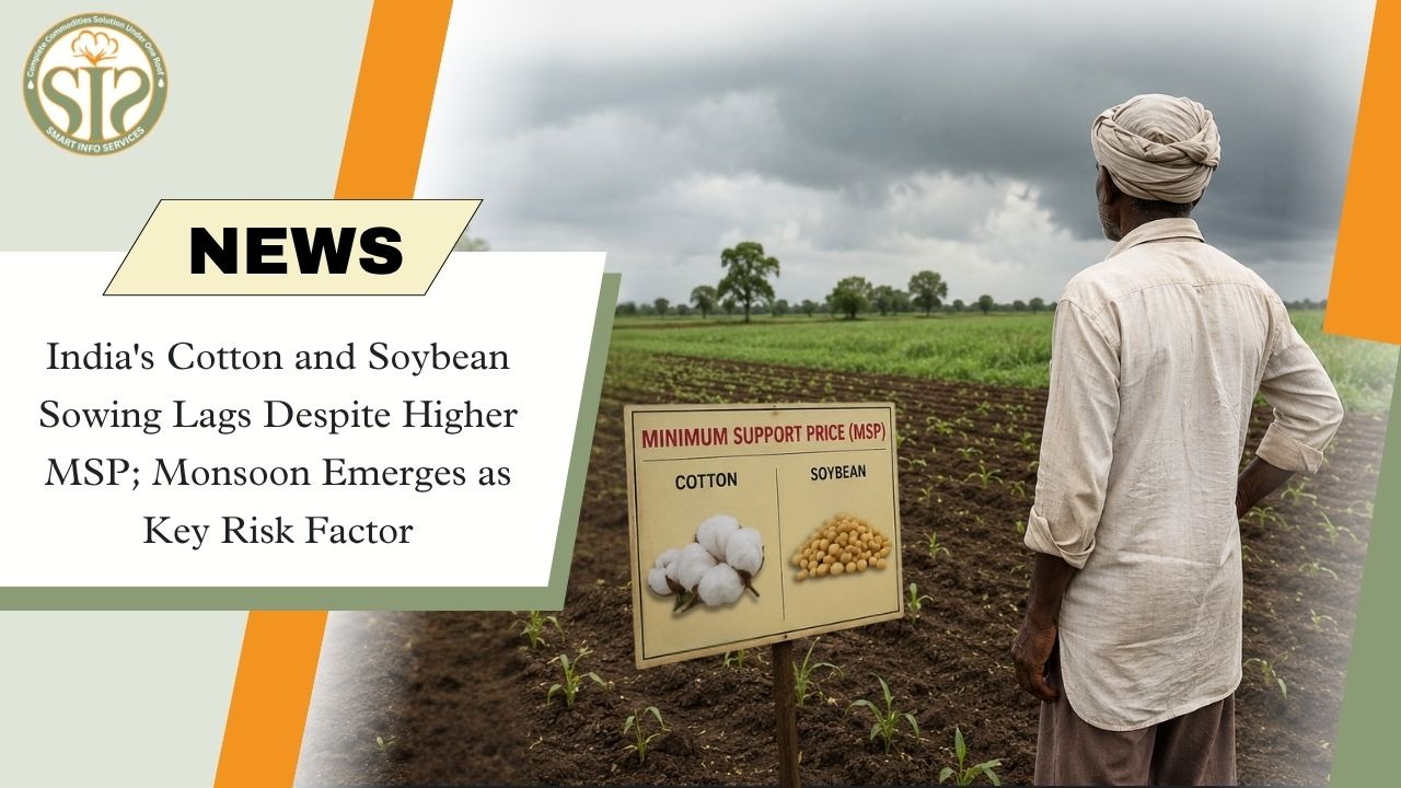 Cotton and Soybean Sowing Falls Behind Last Year Despite Higher MSP; Monsoon Key Concern