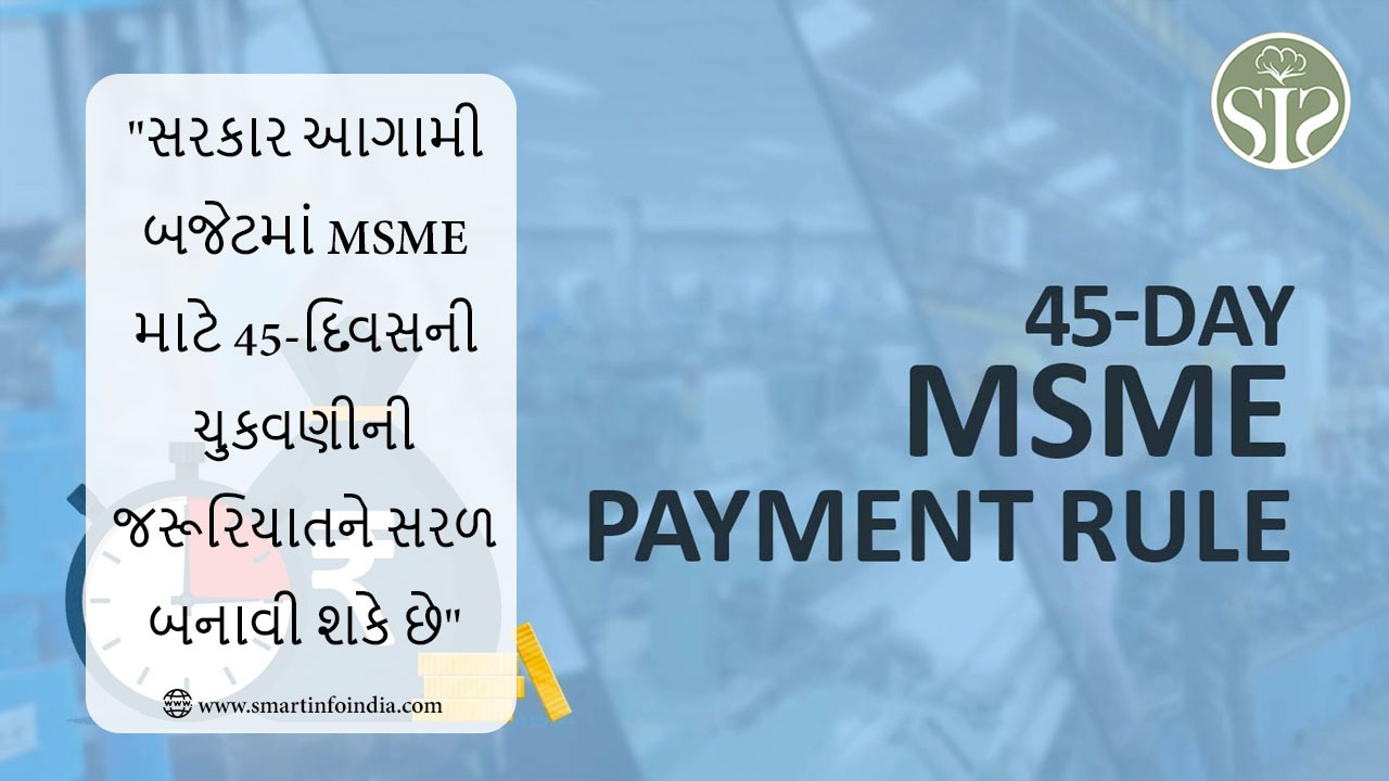 "સરકાર આગામી બજેટમાં MSME માટે 45-દિવસની ચુકવણીની જરૂરિયાતને હળવી કરી શકે છે"