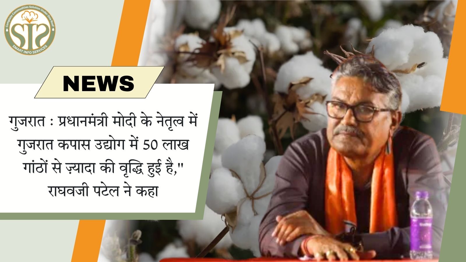 गुजरात: मोदी के नेतृत्व में कपास उत्पादन में 50 लाख गांठों की बढ़ोतरी