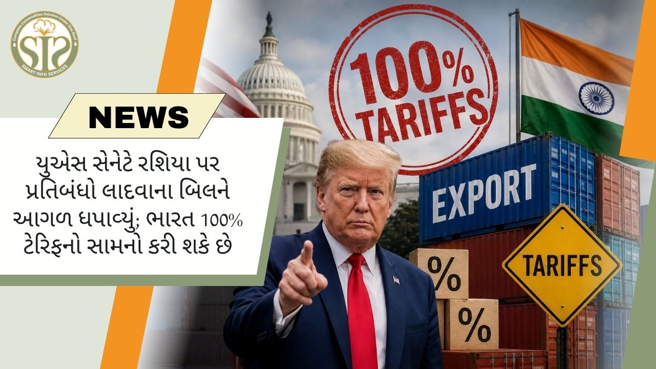 અમેરિકી સેનેટે રશિયા પ્રતિબંધ બિલ આગળ વધાર્યું; ભારત પર 100% ટેરિફનો ખતરો