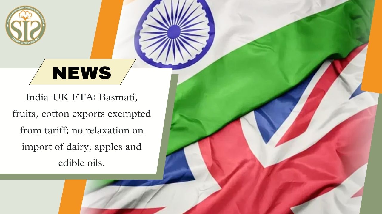 India-UK trade agreement: Exemption on Basmati and fruit export, no exemption on dairy and edible oil import