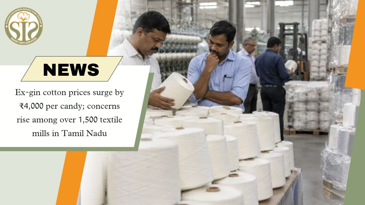 Ex-Gin Cotton Prices Jump ₹4,000 per Candy, Worry Tamil Nadu Mills