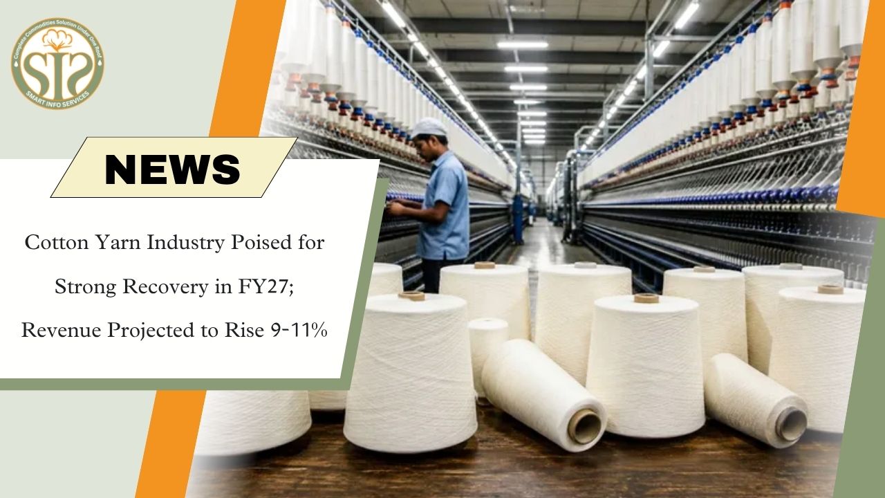 Cotton Yarn Industry Set for Strong Recovery in FY27, Revenue Growth Seen at 9-11%