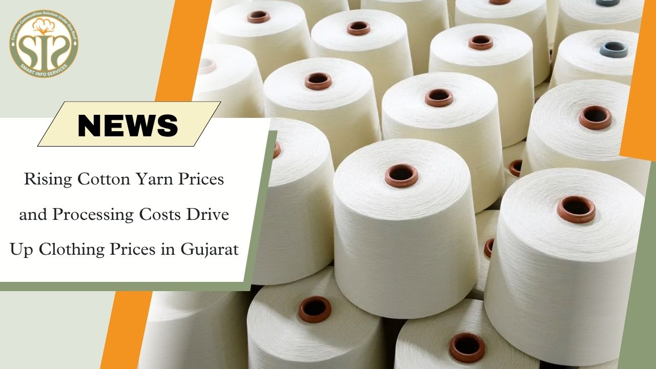 Clothing prices have risen in Gujarat's textile industry due to increased costs.