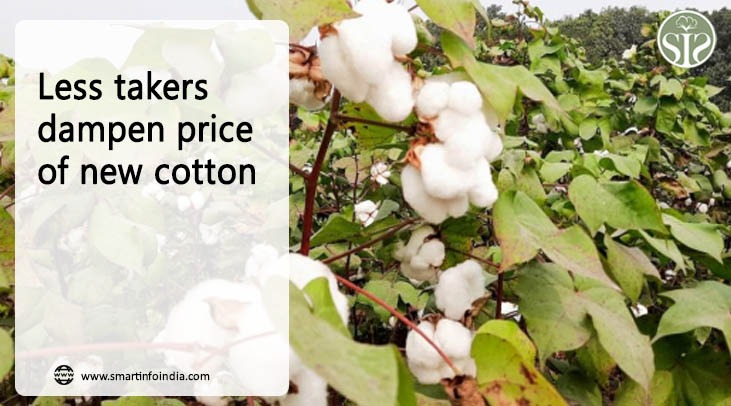 New cotton prices fall due to fewer buyers