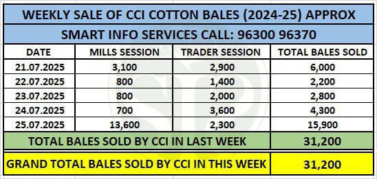 CCI એ કપાસના ભાવમાં વધારો કર્યો, 70% ખરીદી ઈ-બિડિંગ દ્વારા થઈ