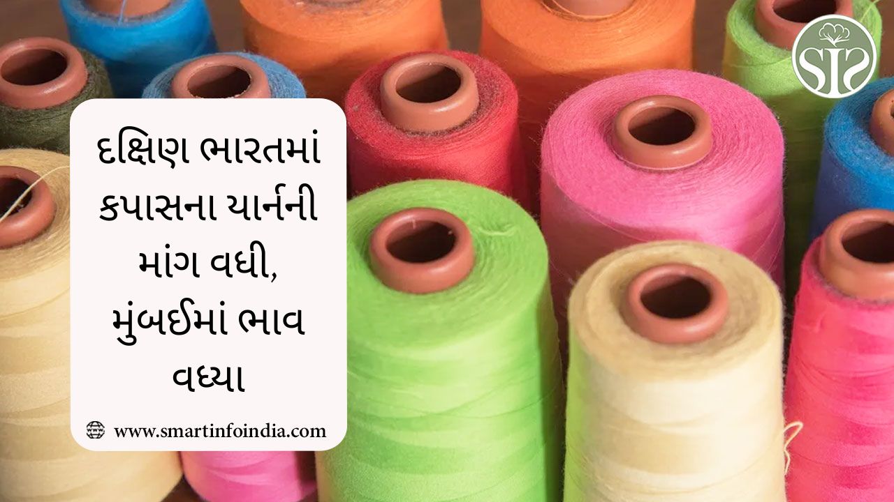 દક્ષિણ ભારતમાં કપાસના યાર્નની માંગ વધી, મુંબઈમાં ભાવ વધ્યા