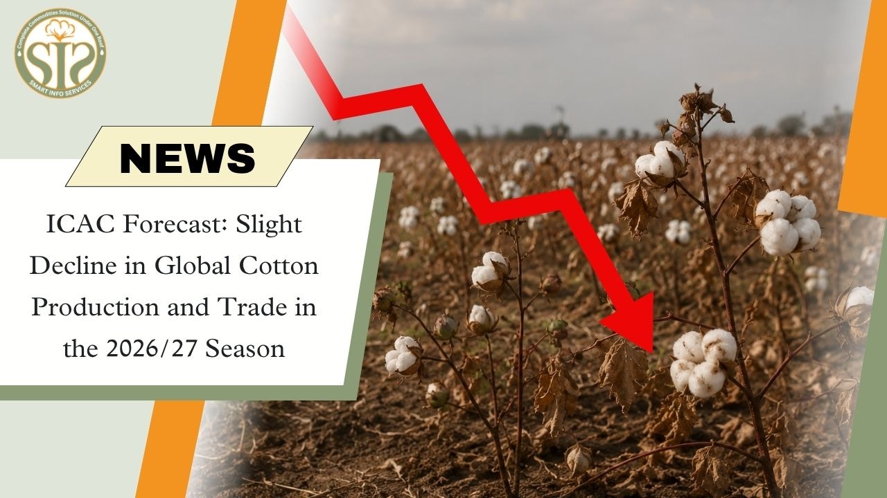 ICAC Forecasts Decline in Global Cotton Production for 2026/27