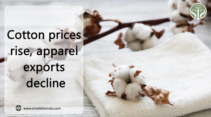 Cotton prices rise, apparel exports down