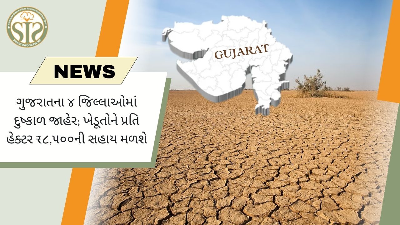 ગુજરાતમાં દુષ્કાળ રાહત, ખેડૂતોને હેક્ટરદીઠ ₹8,500