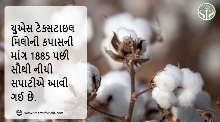 યુએસ ટેક્સટાઇલ મિલોની કપાસની માંગ 1885 પછી સૌથી નીચી સપાટીએ આવી ગઈ છે