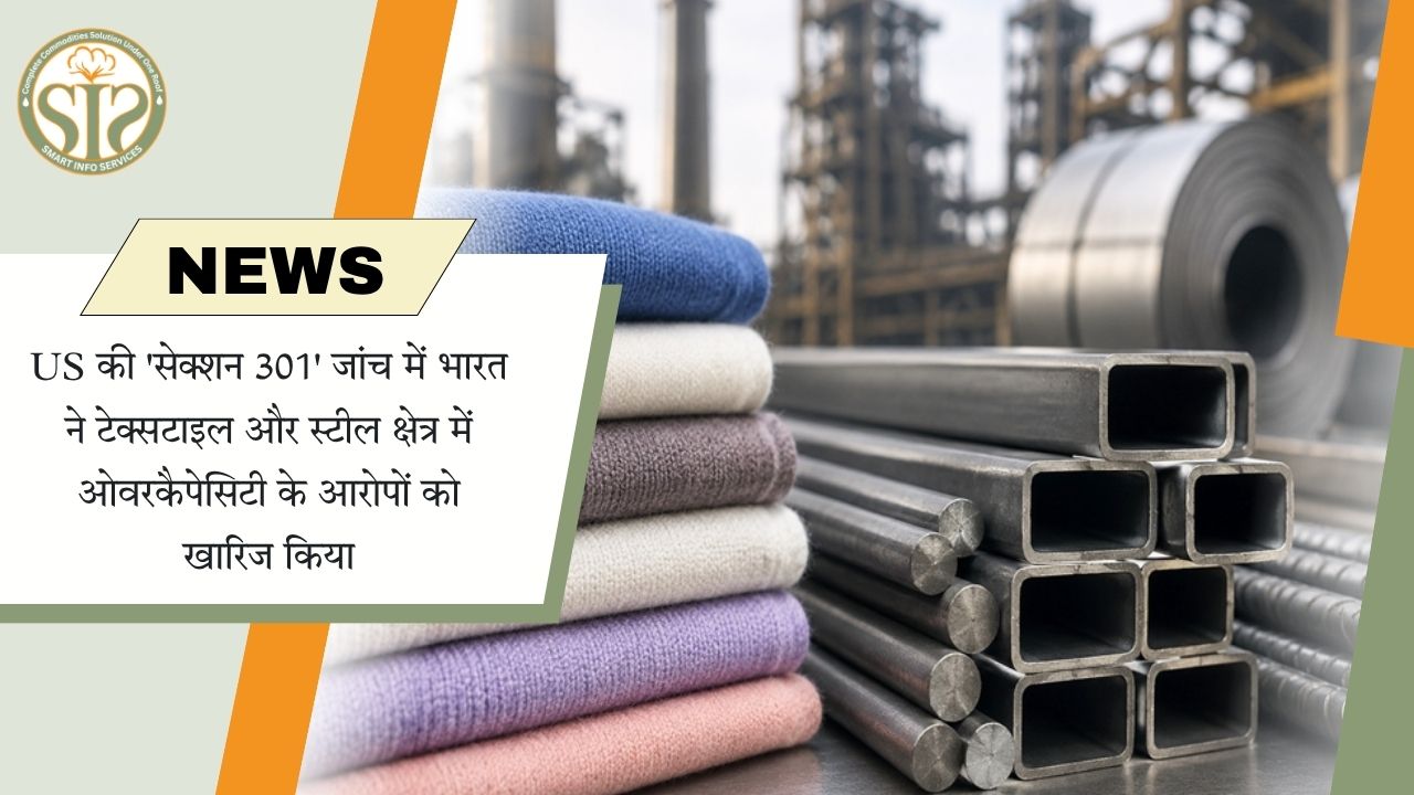 भारत ने वस्त्र और इस्पात क्षेत्र में अधिक उत्पादन क्षमता के अमेरिकी आरोपों को खारिज किया