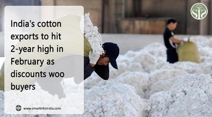 India's cotton exports to hit 2-year high in February as discounts woo buyers