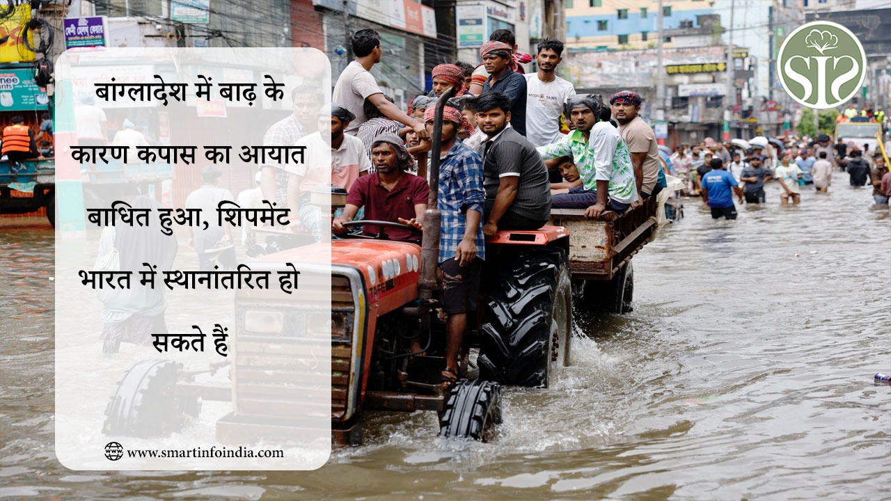 बांग्लादेश में बाढ़ के कारण कपास का आयात बाधित हुआ, शिपमेंट भारत में स्थानांतरित हो सकते हैं