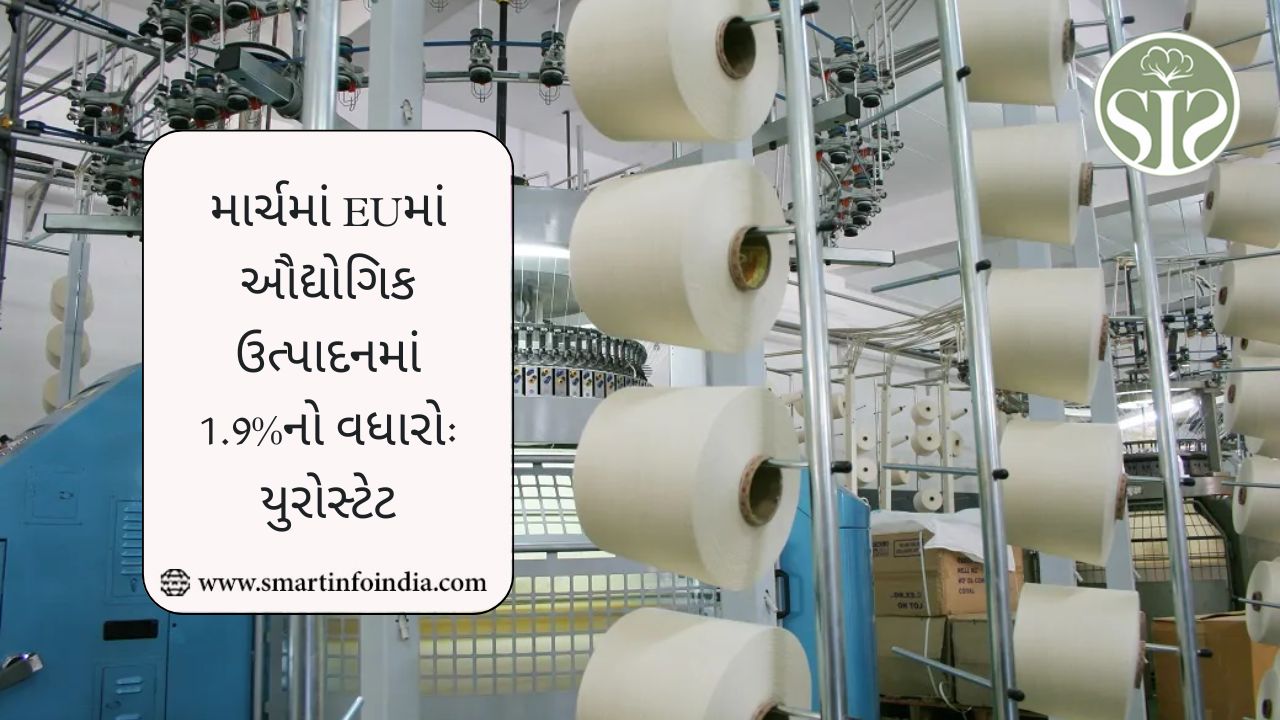 માર્ચમાં EUમાં ઔદ્યોગિક ઉત્પાદનમાં 1.9%નો વધારો: યુરોસ્ટેટ