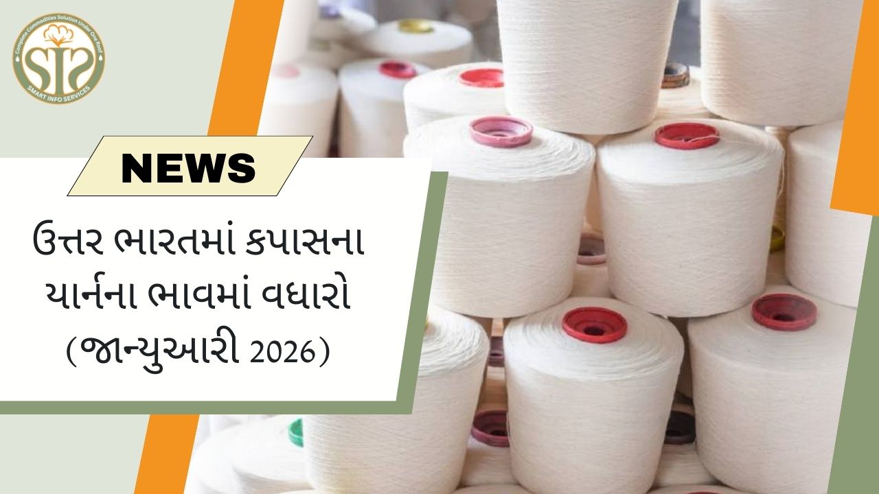 જાન્યુઆરી 2026 માં ઉત્તર ભારતમાં કપાસના યાર્નના ભાવમાં વધારો થયો.