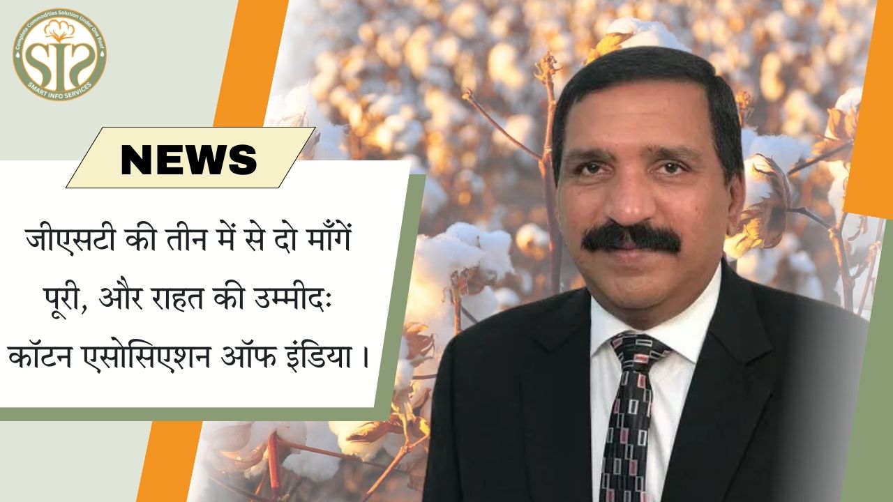 जीएसटी की दो माँगें पूरी, राहत की उम्मीद: कॉटन एसोसिएशन