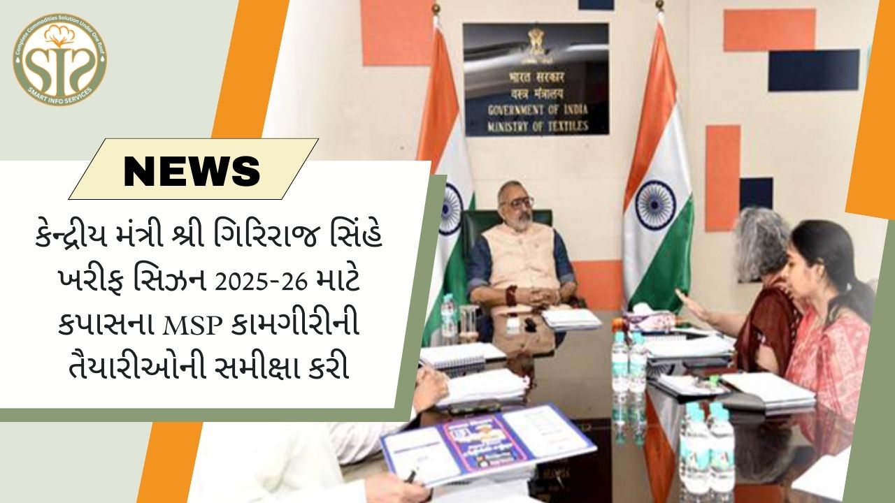 ગિરિરાજ સિંહે ખરીફ 2025-26 માટે કપાસના MSP તૈયારીઓની સમીક્ષા કરી