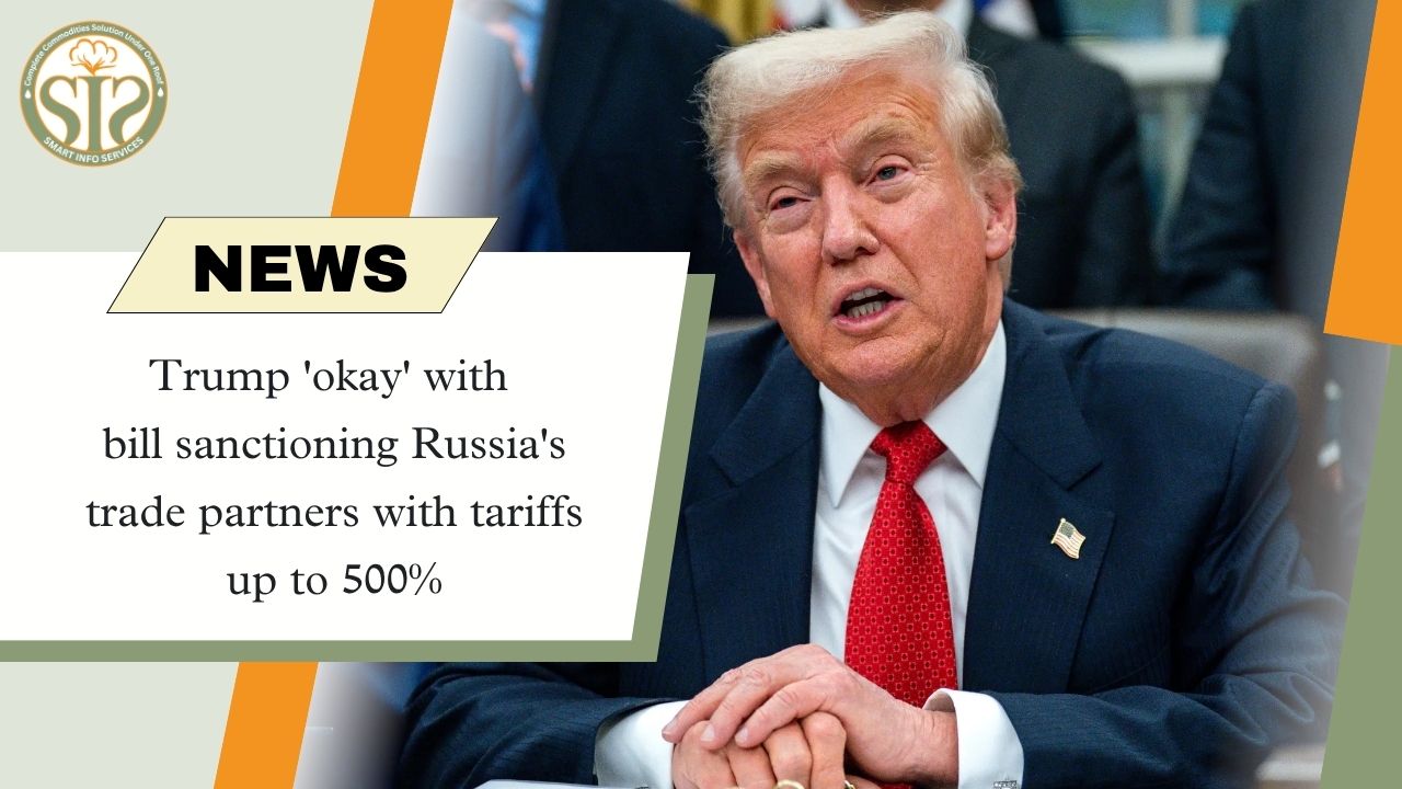 "Trump supports 500% tariff bill on Russia partners"