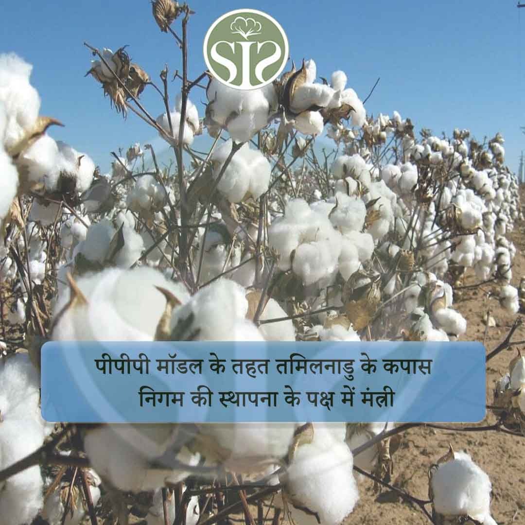 પીપીપી મોડલ હેઠળ તમિલનાડુના કોટન કોર્પોરેશનની સ્થાપનાની તરફેણમાં મંત્રી