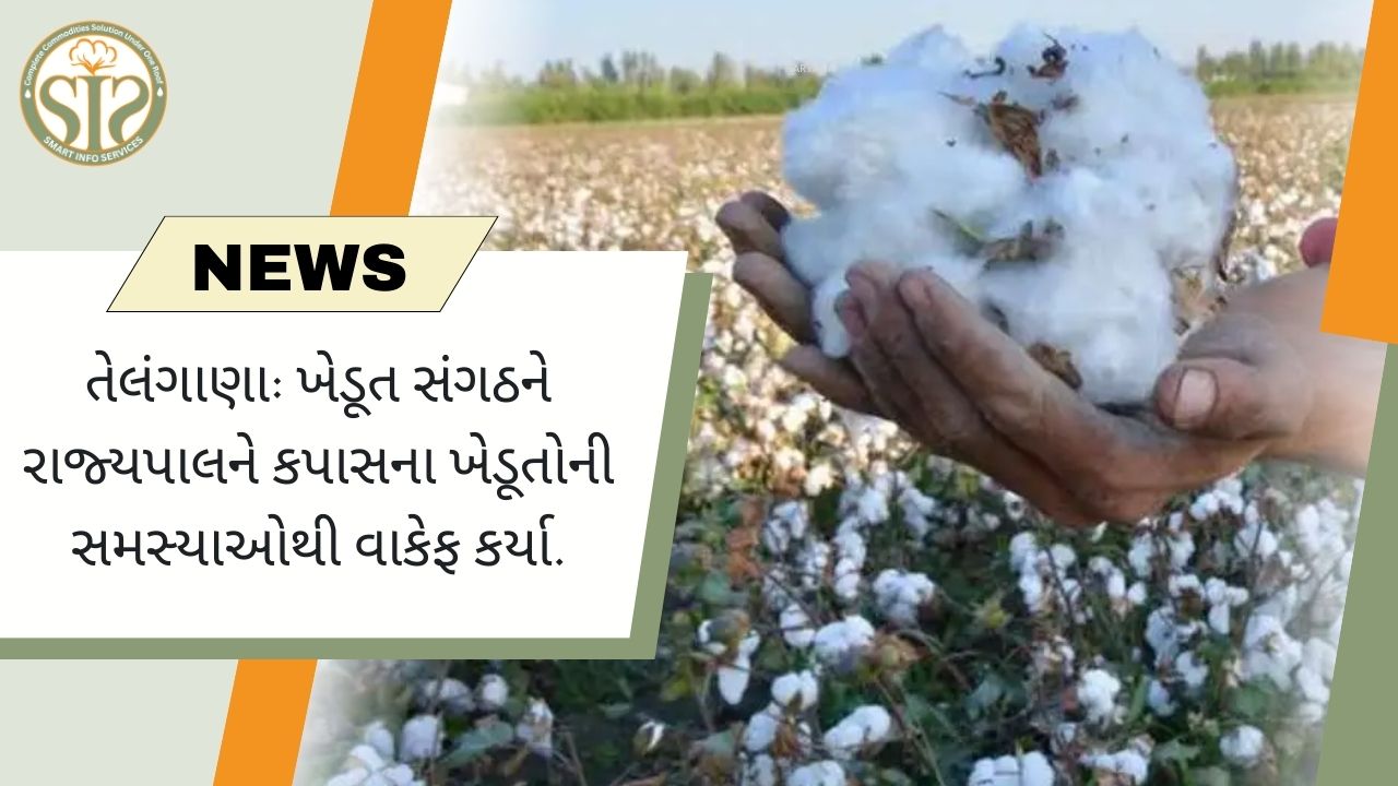 કપાસના ખેડૂતોની સમસ્યાઓ રાજ્યપાલ સમક્ષ મૂકવામાં આવી.