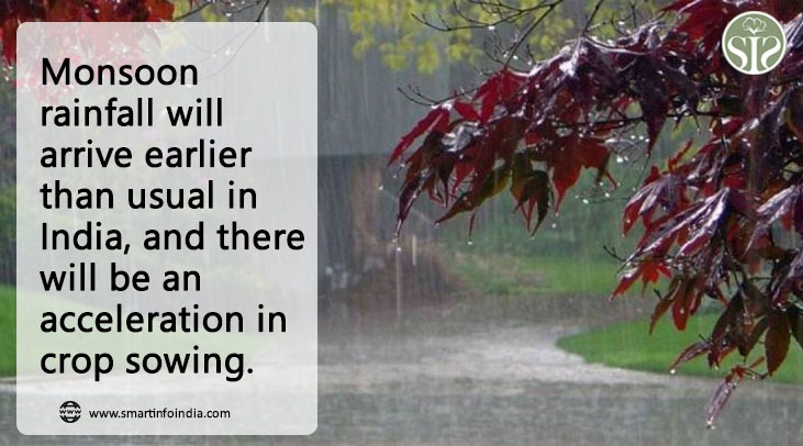 Monsoon rains will come earlier than normal in India, there will be a boom in sowing of crops