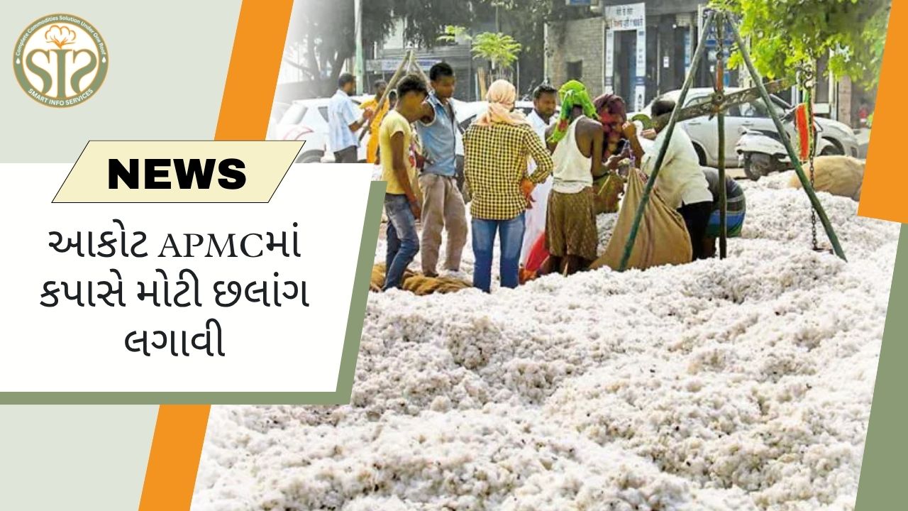 આકોટ એપીએમસીમાં કપાસના ભાવમાં ભારે ઉછાળો