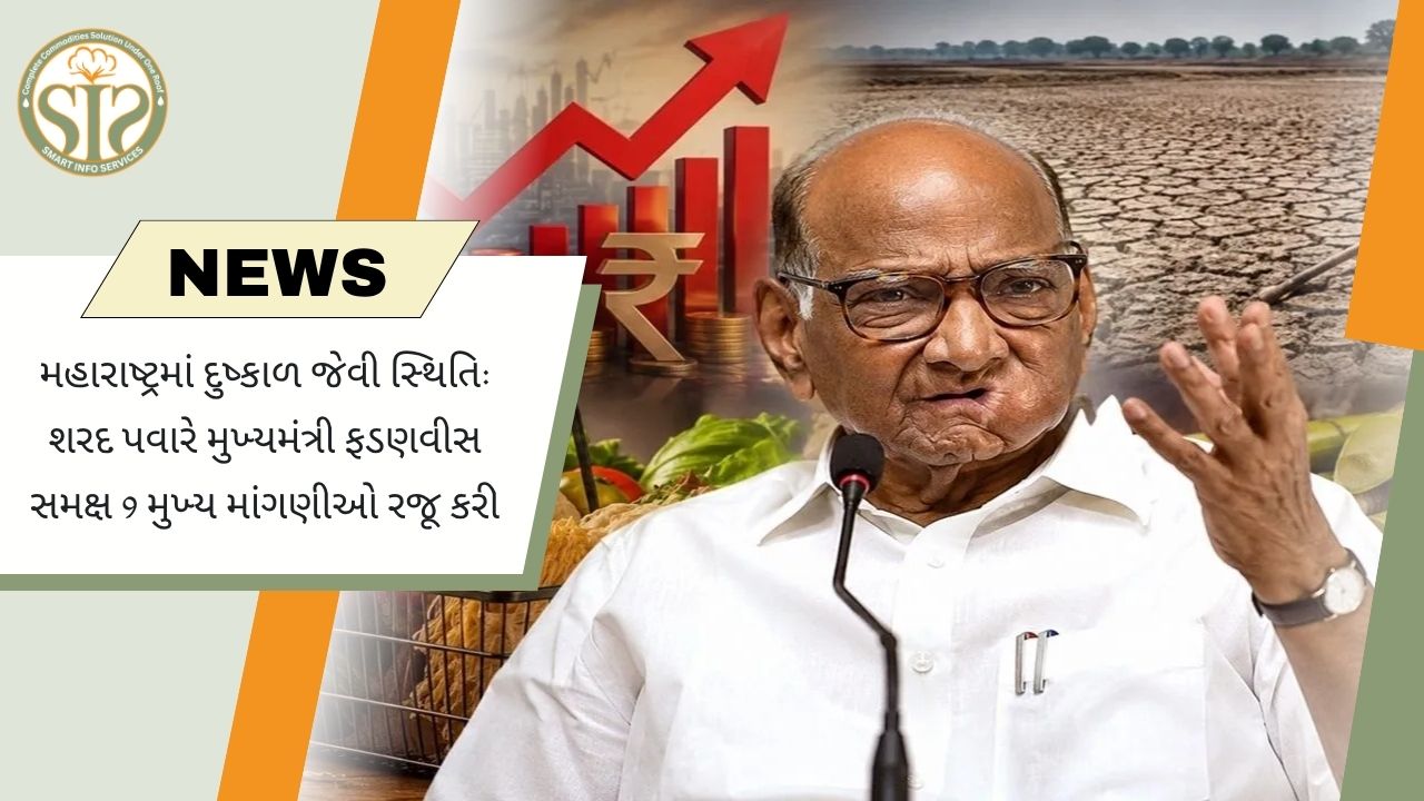 મહારાષ્ટ્રમાં દુષ્કાળ જેવી સ્થિતિ વચ્ચે શરદ પવારે CM ફડણવીસ સમક્ષ 9 માંગ કરી