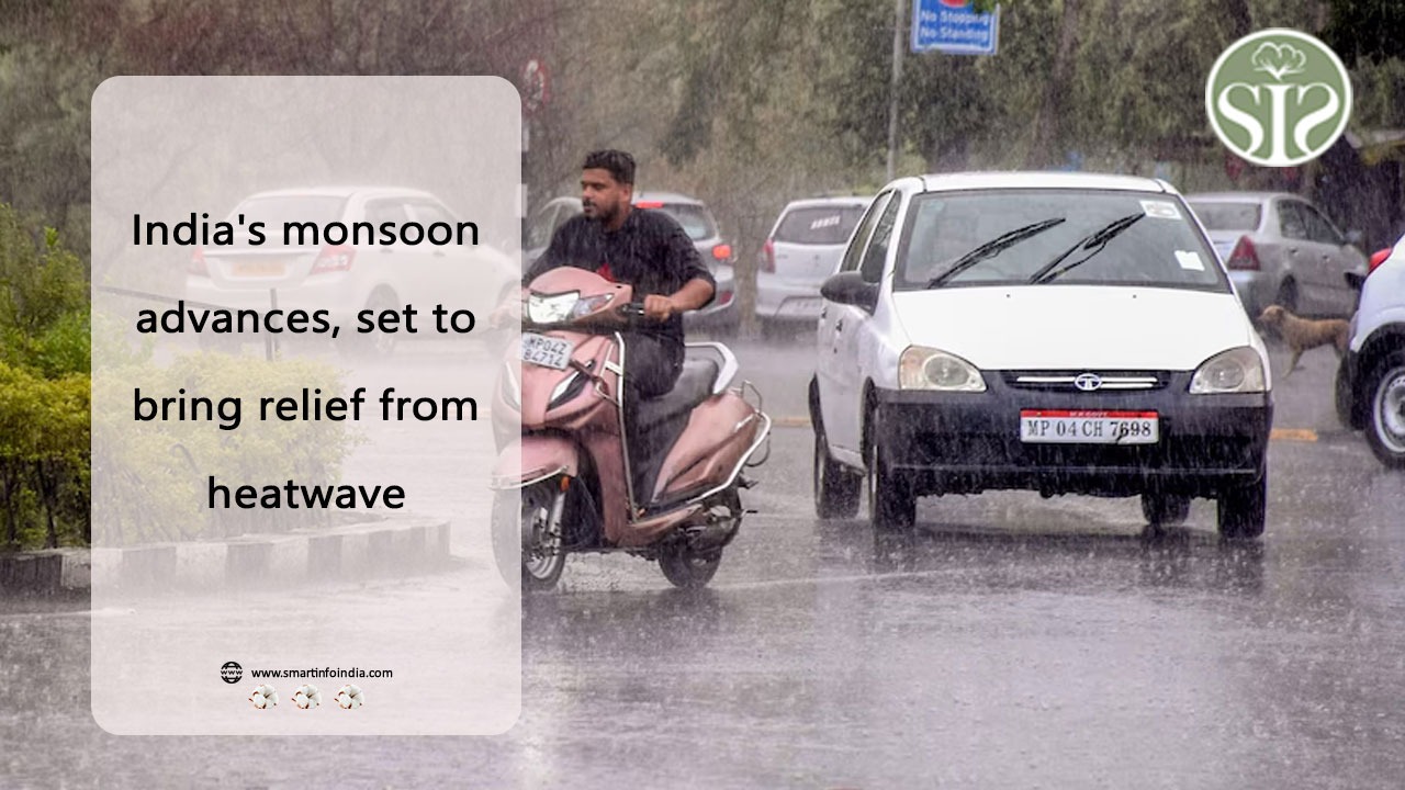 India's monsoon advances, set to bring relief from heatwave