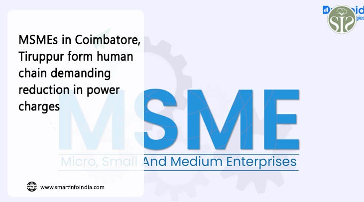 MSMEs in Coimbatore, Tiruppur form human chain demanding reduction in power charges