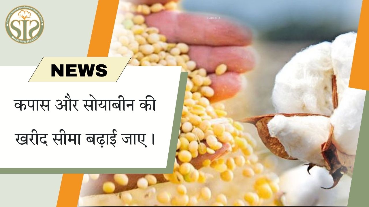 कपास-सोयाबीन खरीद सीमा बढ़ाने की मांग